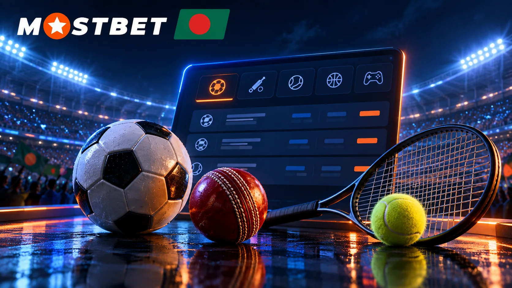 Sports topics on Mostbet Bangladesh: football, cricket and tennis